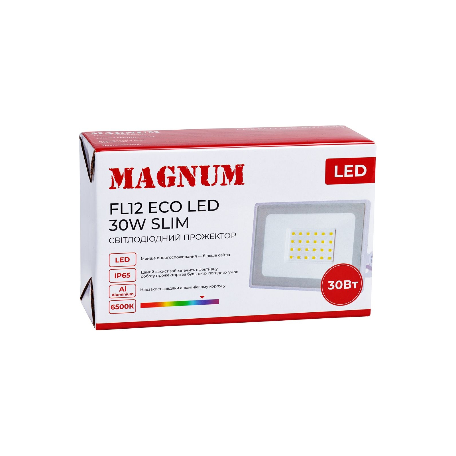 Прожектор MAGNUM FL12 ECO LED 30Вт slim 6500К IP65 (90018084) изображение 4
