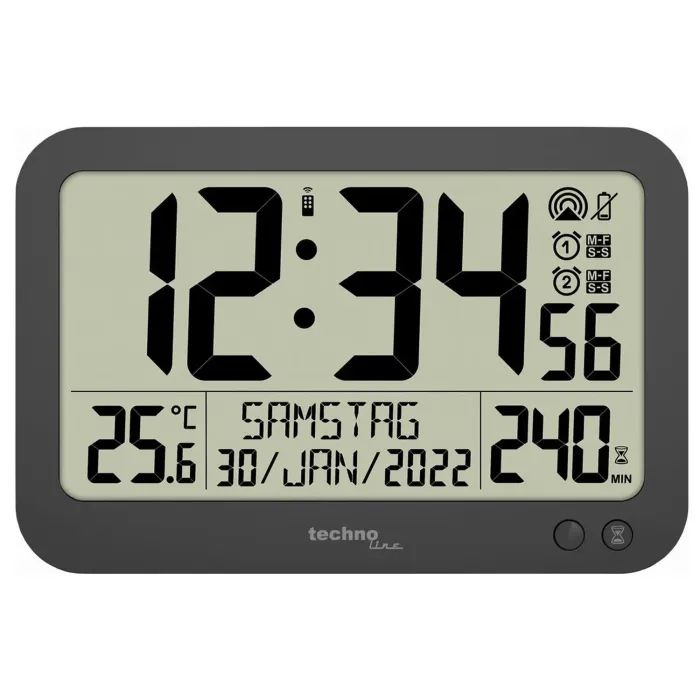 Настенные часы Technoline WS8026 Black (DAS302460)