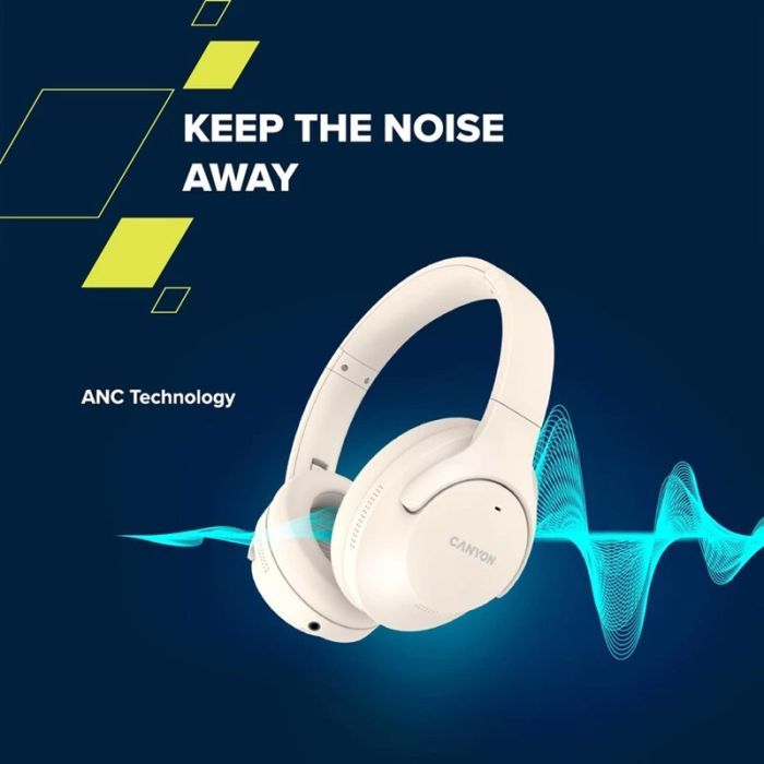 Навушники Canyon OnRiff 10 ANC Bluetooth Purple (CNS-CBTHS10PU) зображення 4