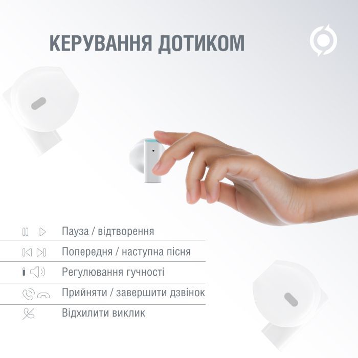 Наушники Piko TWS-MiniJack White (1283126583407) изображение 2