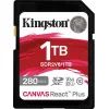Карта памяти Kingston 1TB SDXC class 10 UHS-II U3 Canvas React Plus (SDR2V6/1TB)