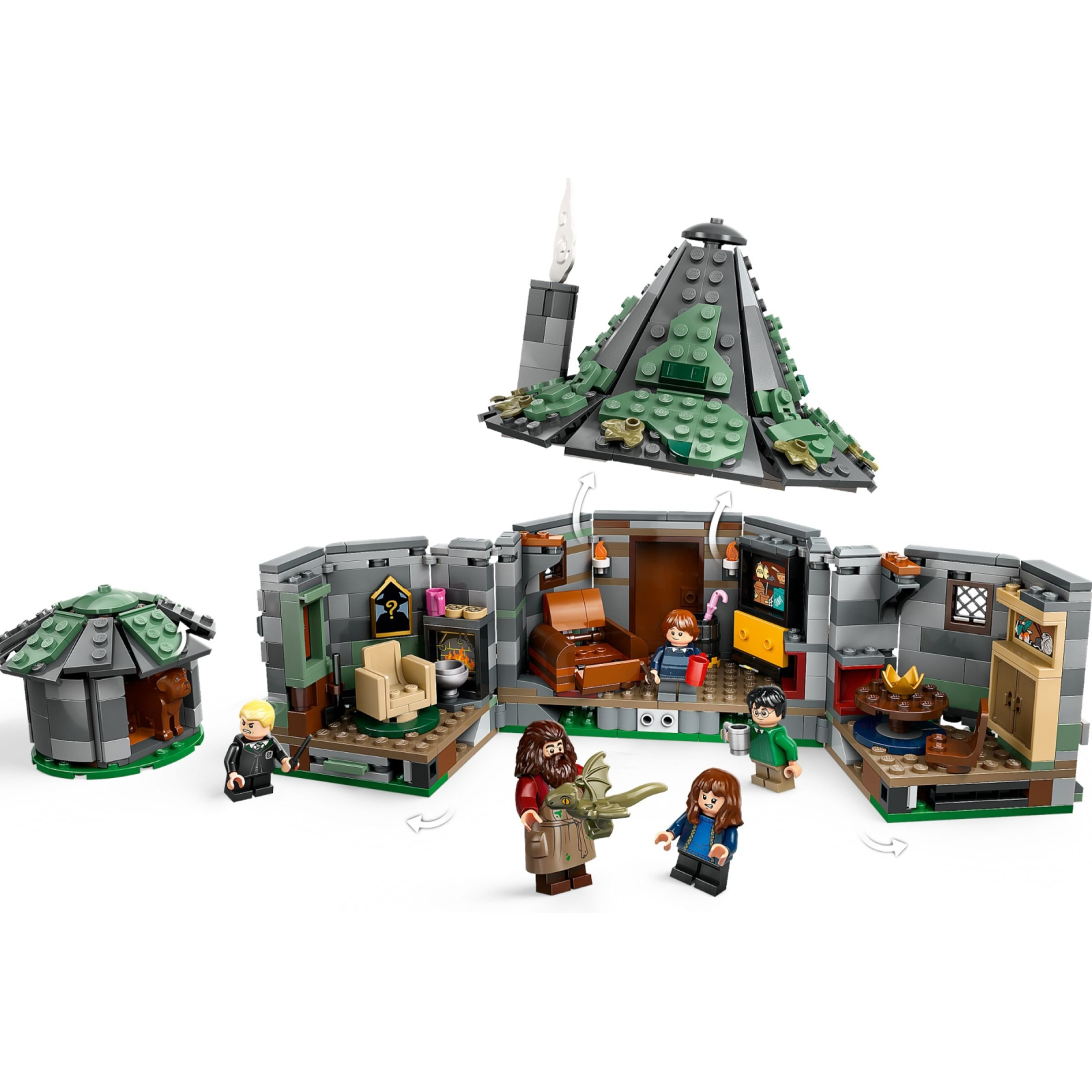 Конструктор LEGO Harry Potter Хатинка Геґріда: Несподівані гості 896 деталей (76428) зображення 3