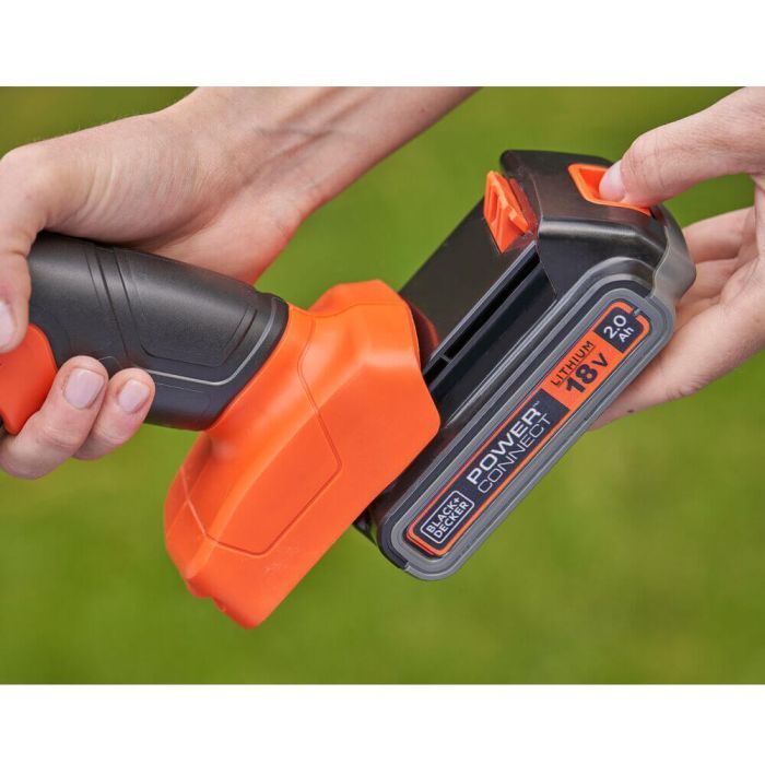 Кусторез Black&Decker 18 В, 2Ah, насадки- 20 см/8 мм, 10 см/18 мм, (BCSS18D1) изображение 11