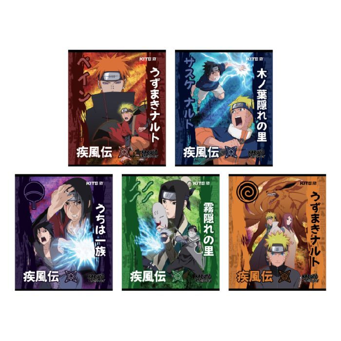 Зошит Kite Naruto 24 аркушів, лінія (NR24-239)