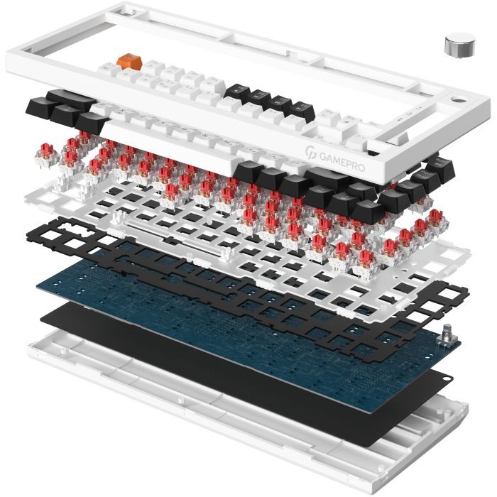 Клавиатура GamePro MK160B Hot-Swap Red Swich RGB USB UA Black (MK160B) изображение 2