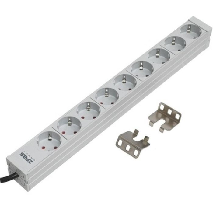 Силовий блок 19" 1U, 9хShuko, вилка С14 Zpas (W-LZ30-09-SU-000-K)