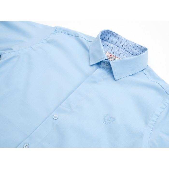 Рубашка детская A-Yugi с коротким рукавом (18089-164B-blue) изображение 3
