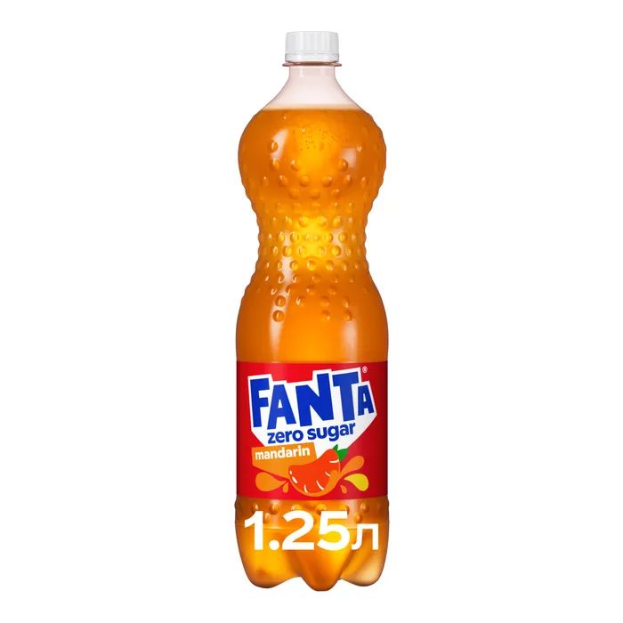 Напиток Fanta Zero Sugar Безалкогольный сильногазированный сокосодержащий Мандарин 1.25 л (5449000323781)