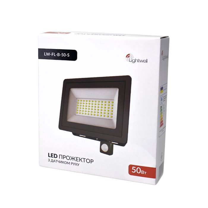 Прожектор Lightwell LW-FL-B-50-S 50 W з датчиком руху изображение 4