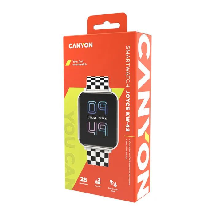 Смарт-годинник Canyon Joyce KW-43 DUAL BT Music White (CNE-KW43WB) зображення 7