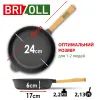 Сковорода Brizoll Optima чавунна з ручкою 240х60 мм (O2460-P) зображення 2