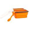 Набір туристичного посуду Tramp 2 отсека силиконовый 900ml с ловилкой orange (TRC-090-orange) зображення 3