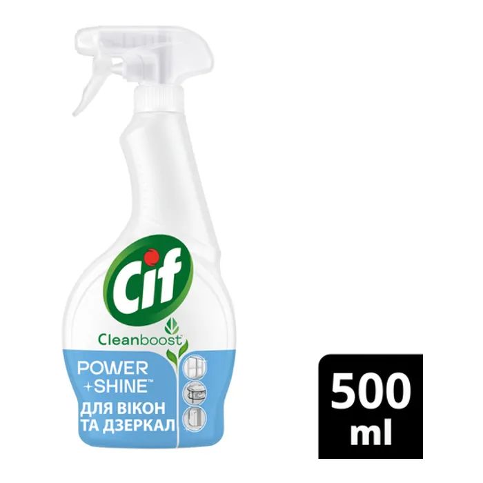 Средство для мытья стекла Cif Power & Shine Для окон и зеркал 500 мл (8720182787576) изображение 3