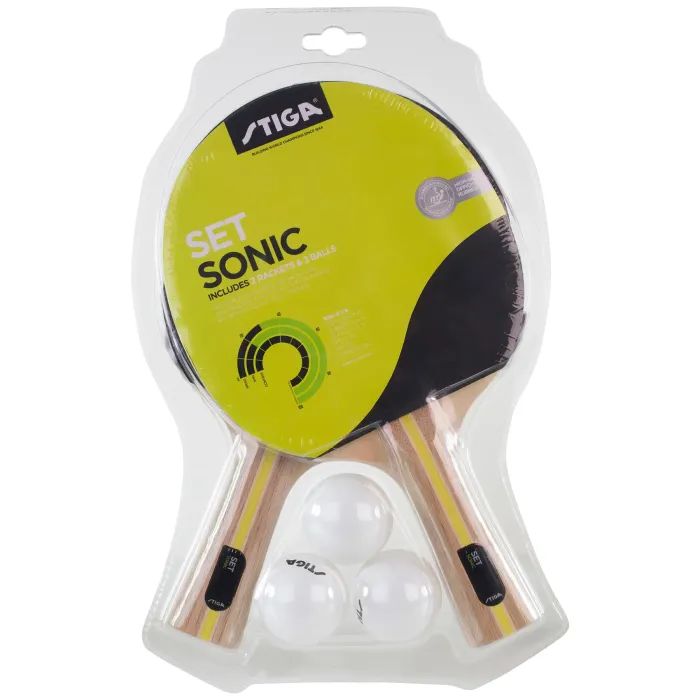 Комплект для настільного тенісу Stiga Sonic Hobby 2 Bats 3 Balls (1220-2816-01) (931158) зображення 2