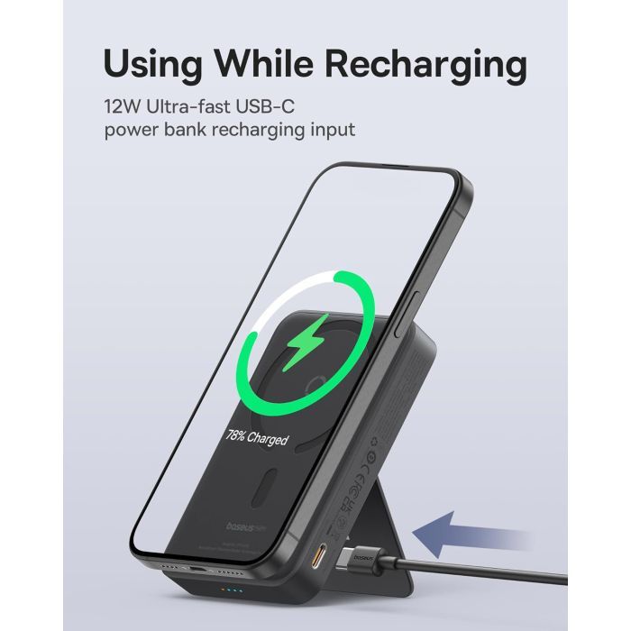 Батарея универсальная Baseus MagPro 5000mAh 20W, White (PPCXZ05) (P10064100222-00) изображение 5