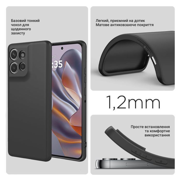 Чехол для мобильного телефона BeCover Motorola Moto G75 Black (712752) изображение 4