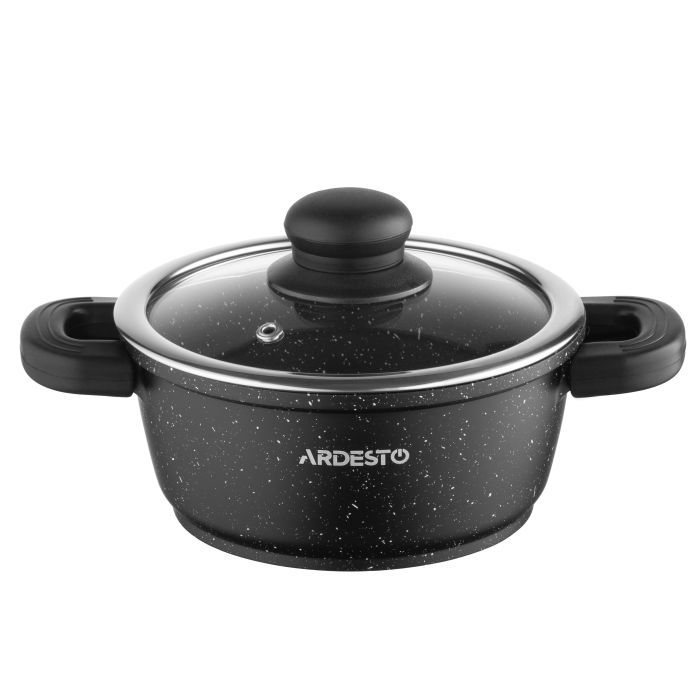 Кастрюля Ardesto Gemini Anzio, 1.8л, алюміній, чорний (AR2418GE)