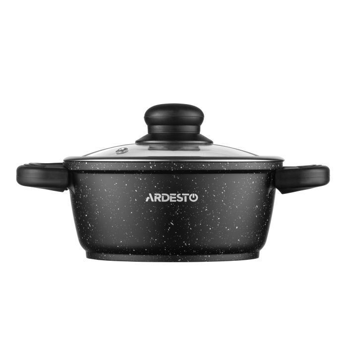 Кастрюля Ardesto Gemini Anzio, 1.8л, алюміній, чорний (AR2418GE) изображение 3