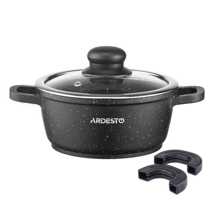 Кастрюля Ardesto Gemini Anzio, 1.8л, алюміній, чорний (AR2418GE) изображение 9
