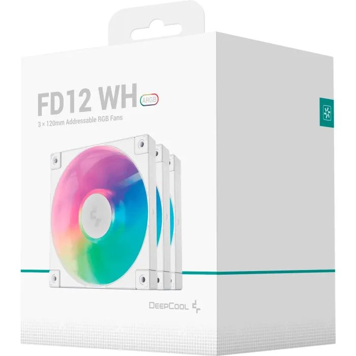 Кулер для корпуса Deepcool FD12 ARGB WH-3 IN 1 (R-FD12-WHAPN3-G) изображение 9