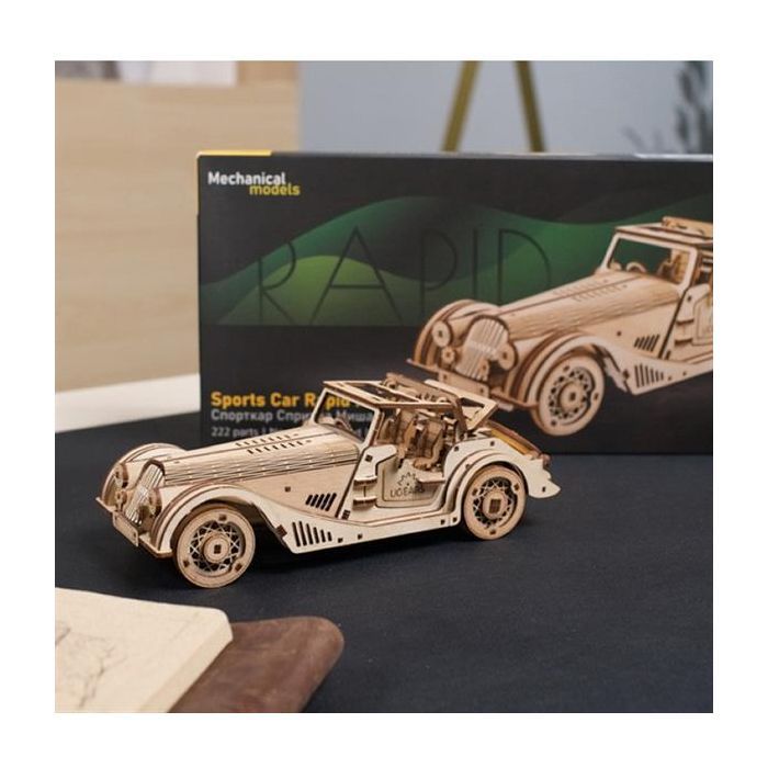Конструктор Ugears механический 3D Спорткар Ловкая мышь (70202) изображение 11