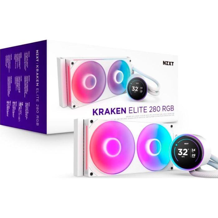 Система жидкостного охлаждения NZXT Kraken Elite RGB 280mm AIO (RL-KR28E-W2) изображение 7
