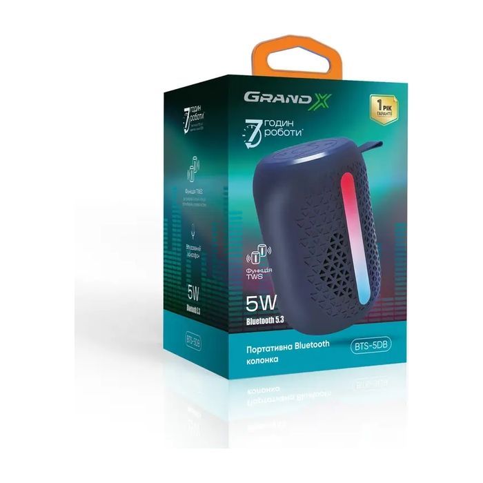 Акустическая система Grand-X Bluetooth Dark blue (BTS-5DB) изображение 4