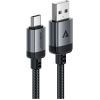 Дата кабель USB 2.0 AM to USB-C 1.2m 3.0A 18W aluminum alloy Black Acefast (6974316283782) зображення 2
