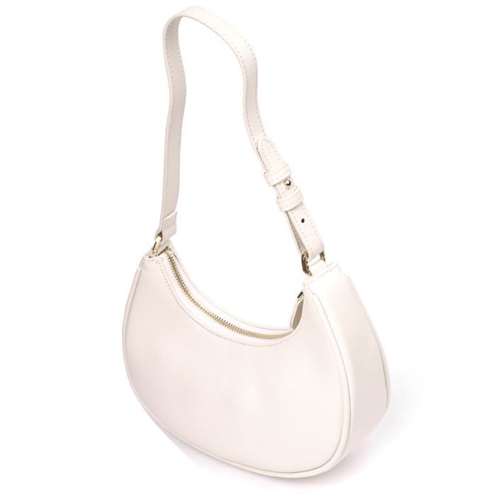 Сумка Vintage Из натуральной гладкой кожи Молочная (21287) изображение 2