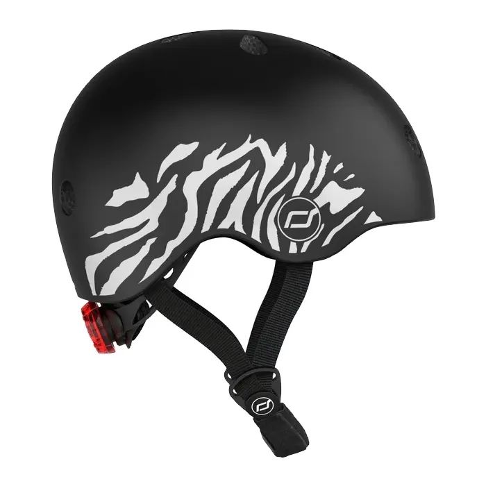 Шлем Scoot&Ride 45-51см, зебра, с фонариком (SR-181206-ZEBRA) изображение 2
