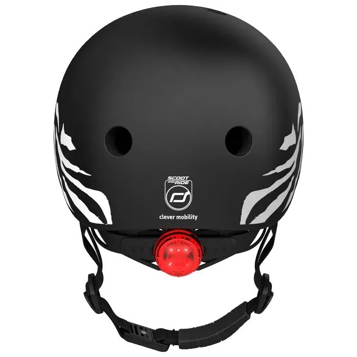 Шлем Scoot&Ride 45-51см, зебра, с фонариком (SR-181206-ZEBRA) изображение 5