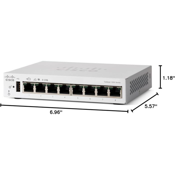 Коммутатор сетевой Cisco C1200-8T-D изображение 3