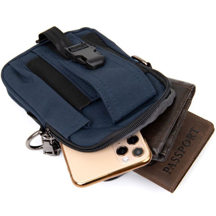 Сумка Vintage На пояс нейлон Красная (20647) изображение 7