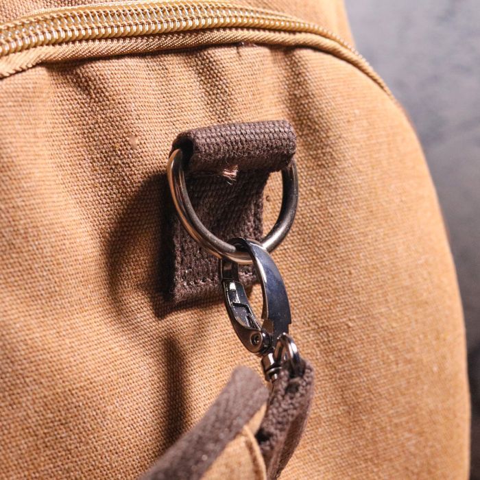 Сумка Vintage З текстилю Коричнева (21239) зображення 11