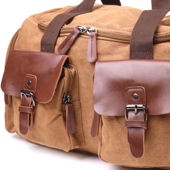 Сумка Vintage З текстилю Коричнева (21239) зображення 5