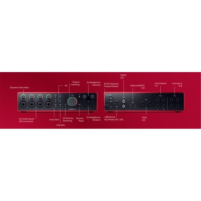 Аудіоінтерфейс Focusrite Scarlett 18i16 4th Gen (236533) зображення 5