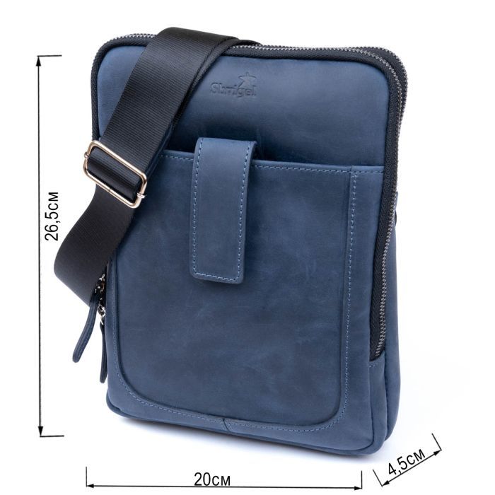 Сумка Shvigel На два отделения кожаная Черная (11283) изображение 3