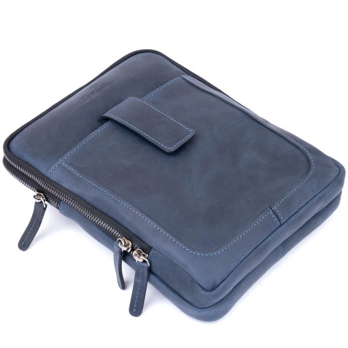 Сумка Shvigel На два отделения кожаная Черная (11283) изображение 5