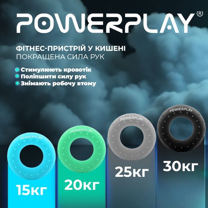 Эспандер PowerPlay PP-4338 Hand Grip Medium 20 кг Зелений (PP_4338_Green_20kg) изображение 10