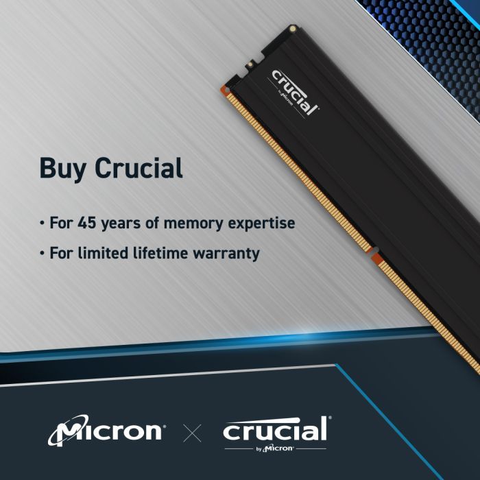 Модуль памяти для компьютера DDR5 32GB (2x16GB) 6000 MHz Micron (CP2K16G60C48U5) изображение 10