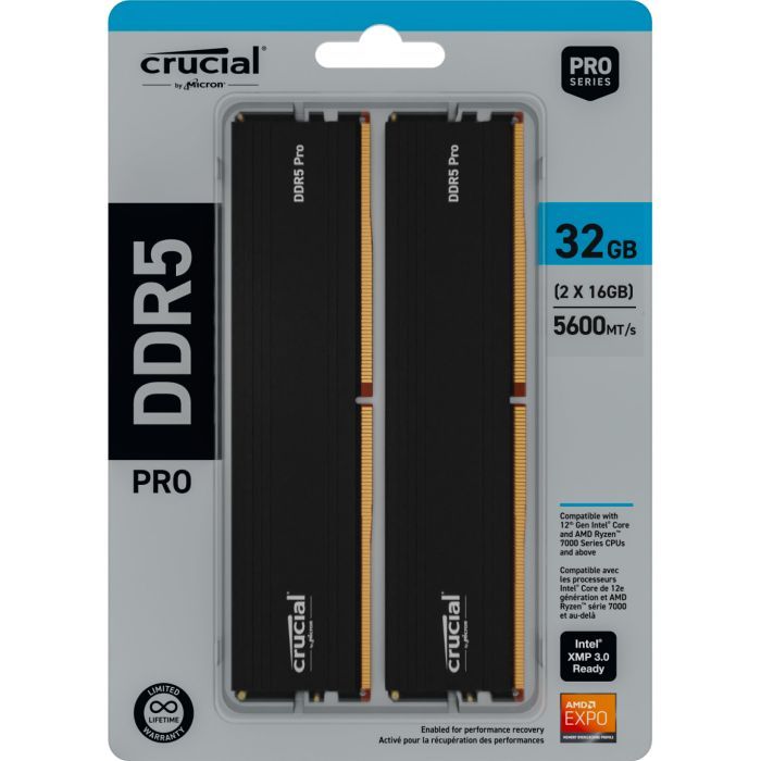 Модуль памяти для компьютера DDR5 32GB (2x16GB) 6000 MHz Micron (CP2K16G60C48U5) изображение 5