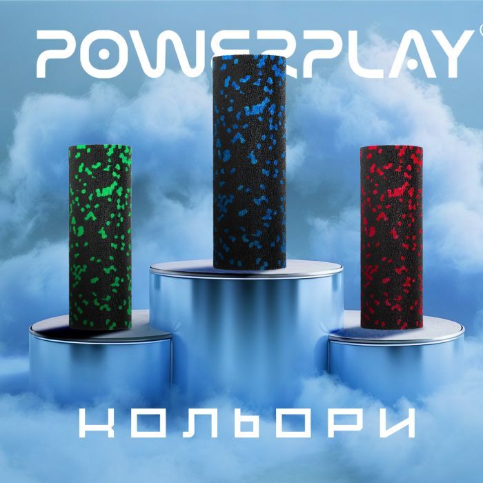 Масажный ролик PowerPlay PP-4346 Mini EPP Foam Roller 15x5,3см Чорно/Синій (PP_4346_Blue_(15*5)) изображение 10