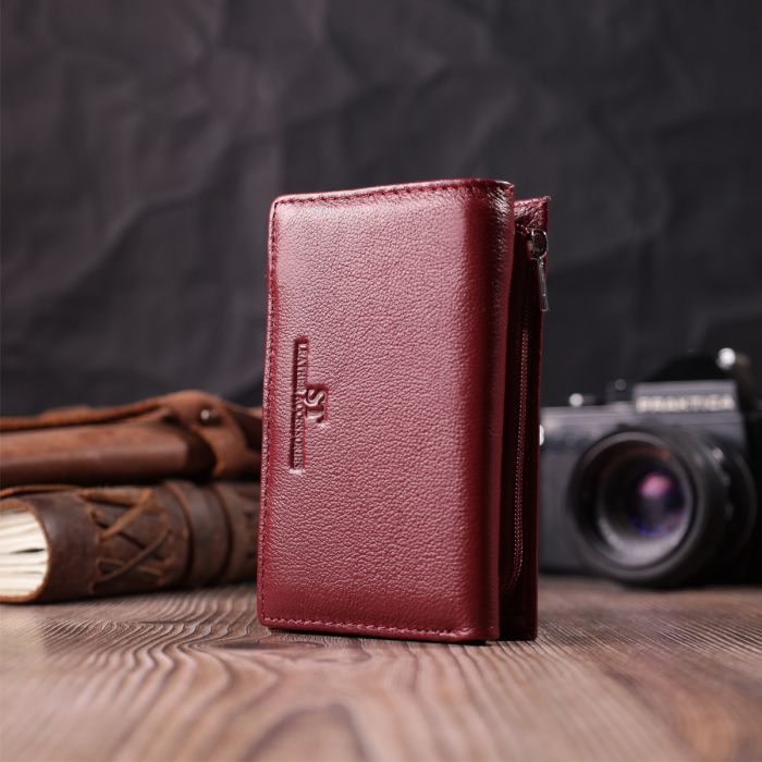 Кошелек ST Leather Кожаный Бордовый (22489) изображение 8