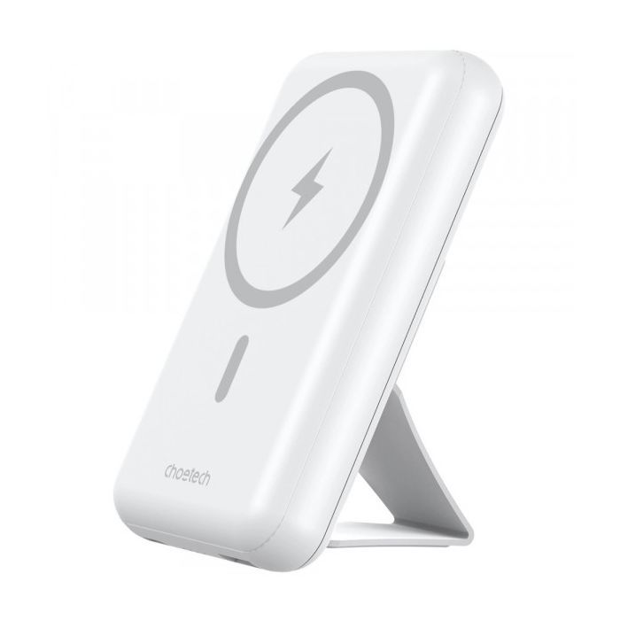 Батарея универсальная Choetech Magnetic Wireless 10000mAh 20W, PD,QC/3.0, USB-A, USB-C, White (B663-ACWH) изображение 2