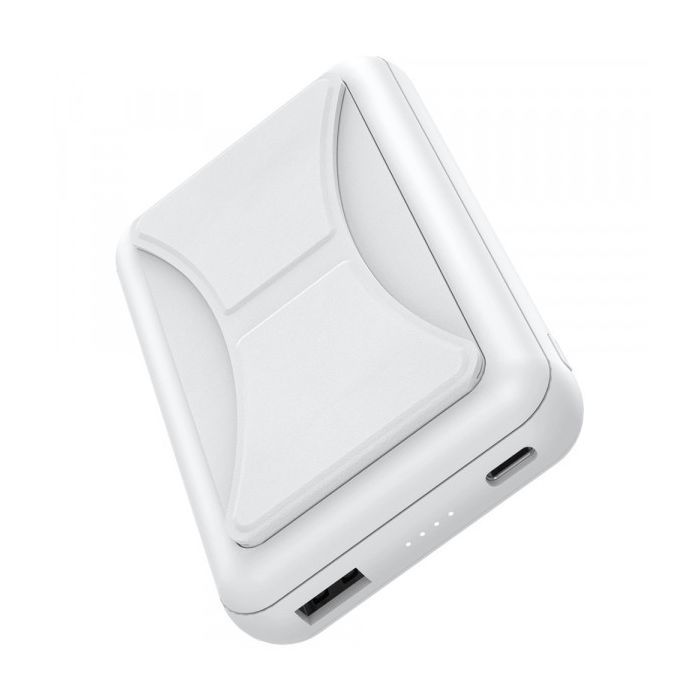 Батарея универсальная Choetech Magnetic Wireless 10000mAh 20W, PD,QC/3.0, USB-A, USB-C, White (B663-ACWH) изображение 3