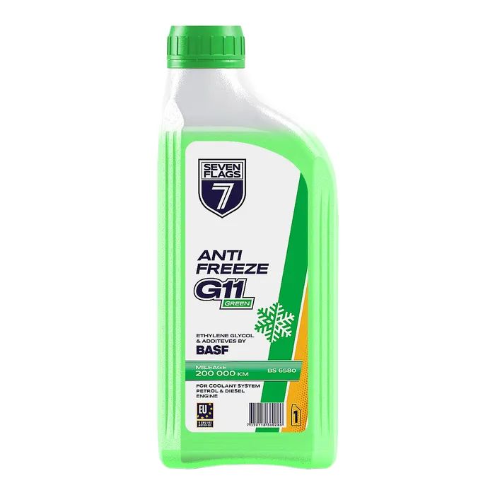 Антифриз 7FLAGS Super G11 зелений ПЕ 0,945кг (7350118360286)