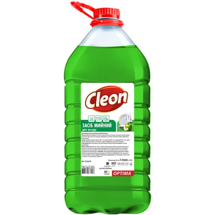 Средство для ручного мытья посуды Cleon Яблоко 5 л (4820289450206)