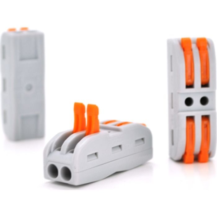 Соединитель кабеля 2-pin аналог WAGO K212, 15штпак Voltronic (K212/15)