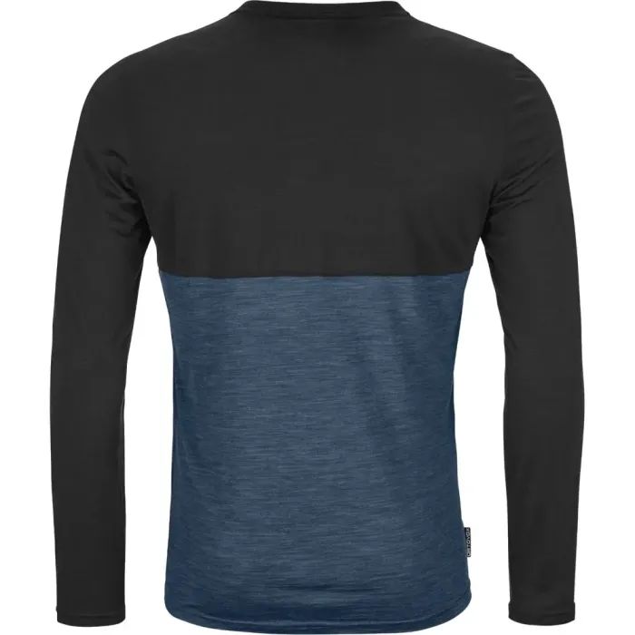 Лонгслив Ortovox 150 Cool Logo Ls Mns black raven - L - чорний/синій (025.001.1210) изображение 2