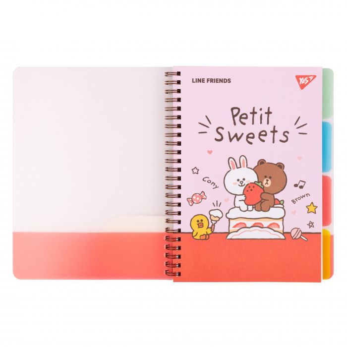 Зошит Yes А5 Line Friends пластикова обкладинка 80 аркушів, лінія (765737) зображення 2